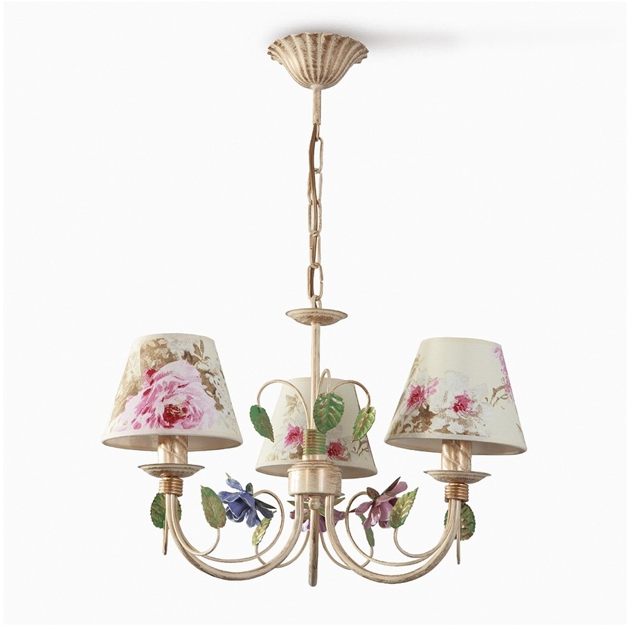 Light4home Żyrandol na łańcuchu CAMELLIA 3xE14/40W/230V różowy