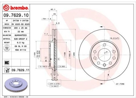BREMBO 09.7629.11
