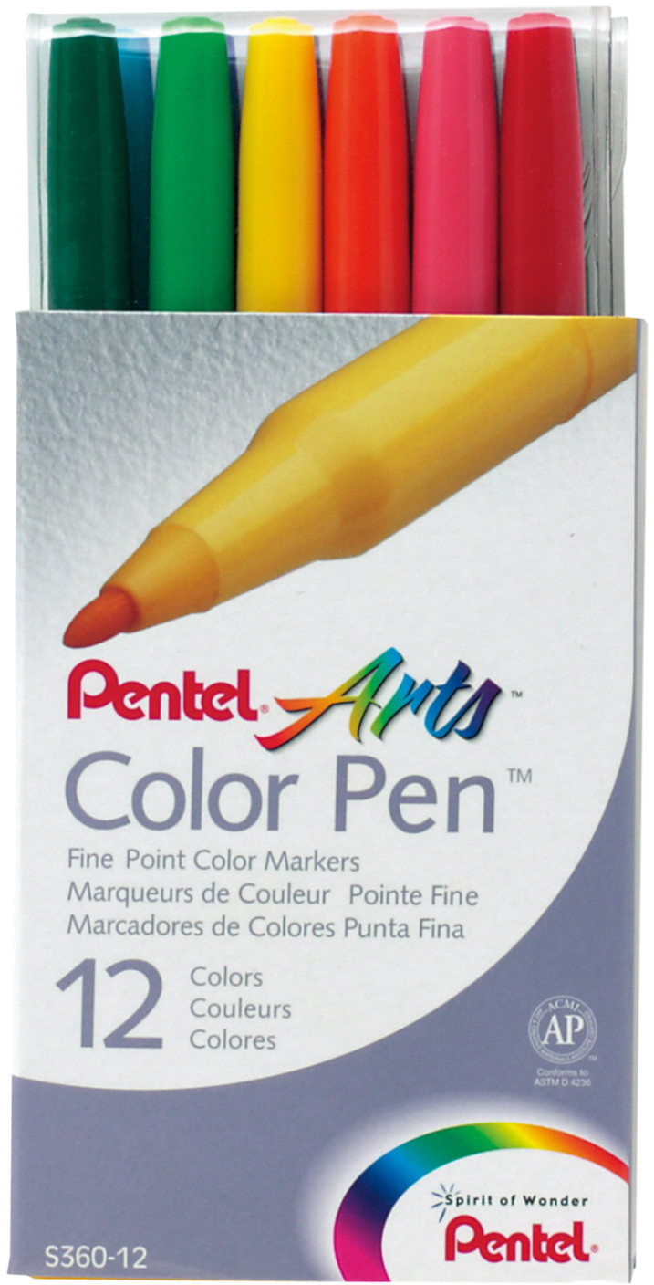 PENTEL Zestaw pisaków Color Pen 12 sztuk kolorowe ZEP.073