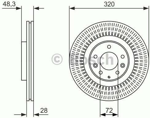 BOSCH Tarcza hamulcowa 0 986 479 795