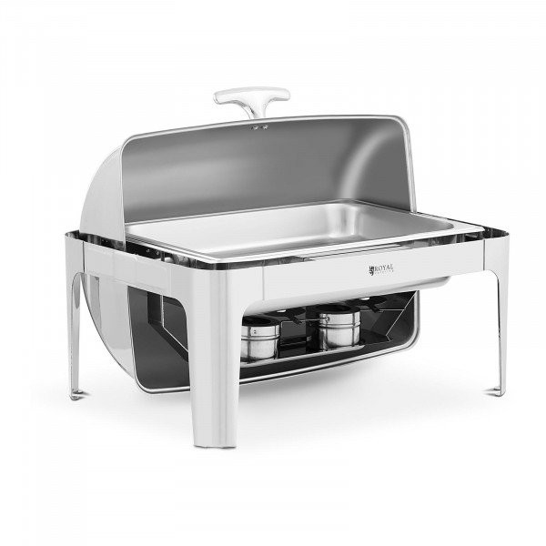 Royal Catering Podgrzewacz do potraw GN 1/1 royal_catering 8,5 l 2 pojemniki na paliwo pokrywa roll top RCCD-RT4_9L