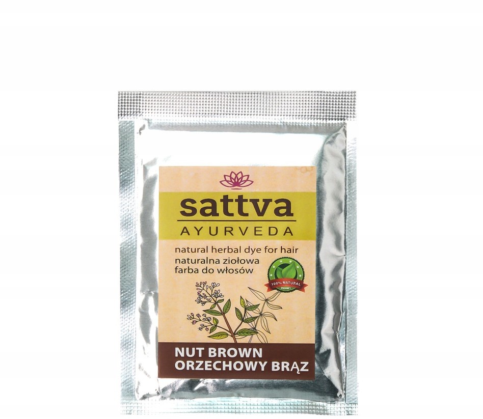 Sattva Ayurveda Naturalna farba henna Nut Brown