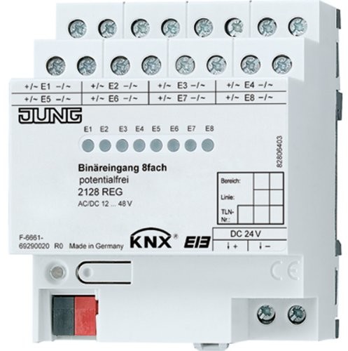 Jung 2128reg KNX dwuczłonowy wejście 8-krotna