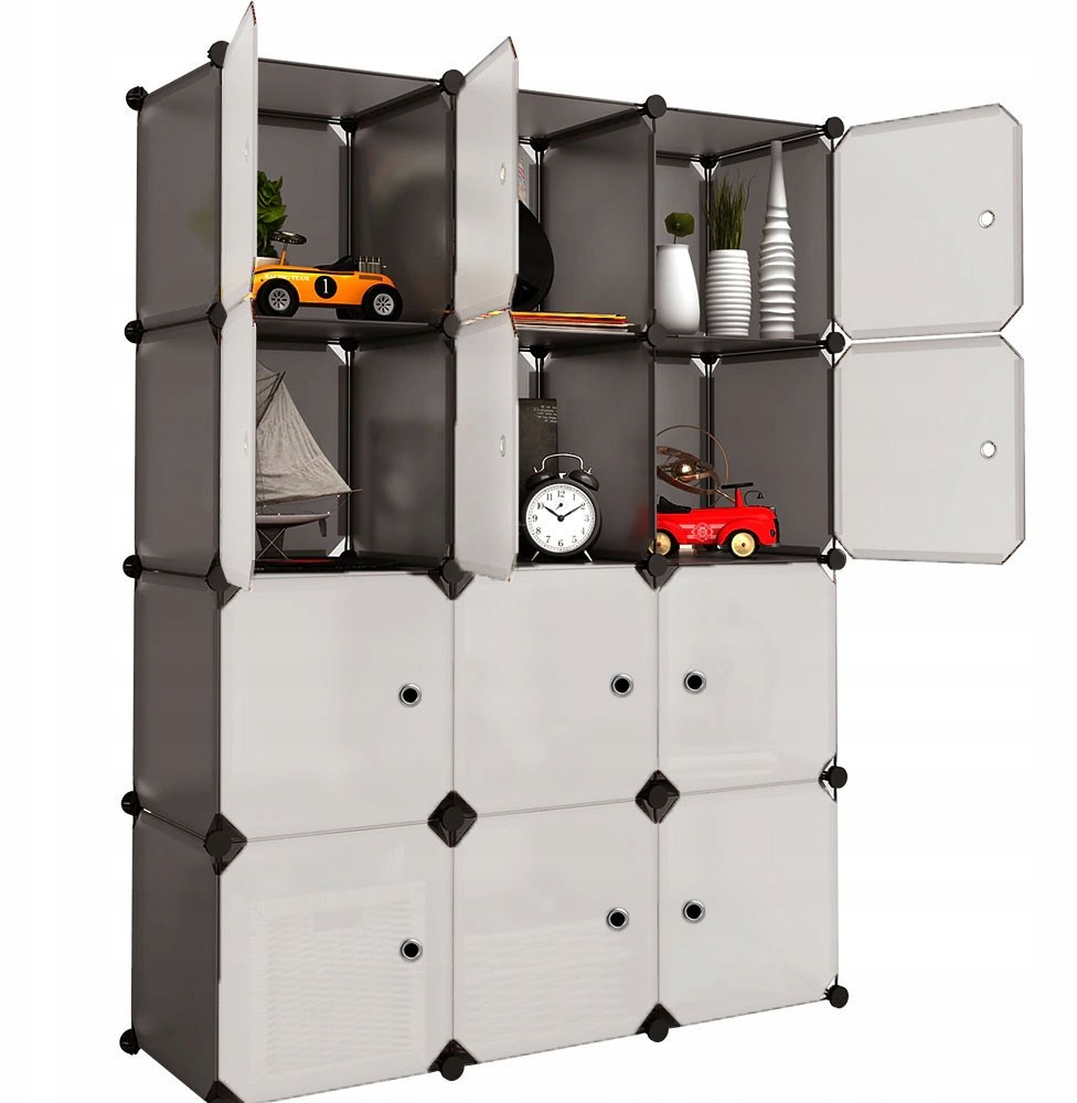 Szafa Modułowa Szafka Regał Garderoba 8 Półek