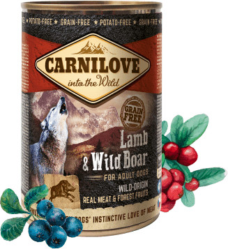 Carnilove mokra karma dla psa Wild Meat Lamb & Wild Boar 6 x 400 g