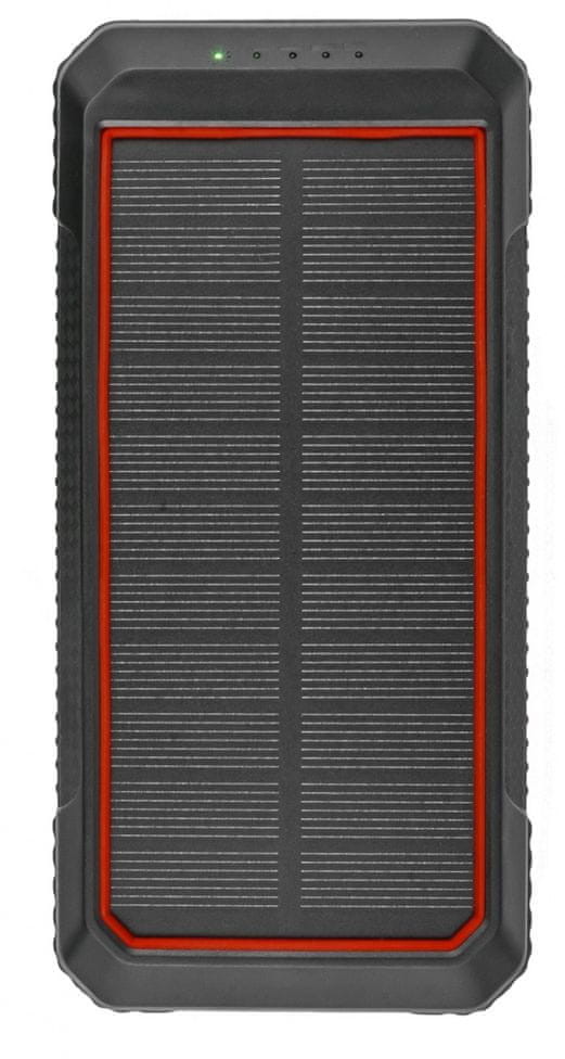 Oxe Power bank solarny o pojemności 33800 mAh czerwony