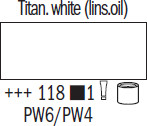 Talens TITANIUM WHITE LINSEED OIL 118 VAN GOGH 60 ML 2061183