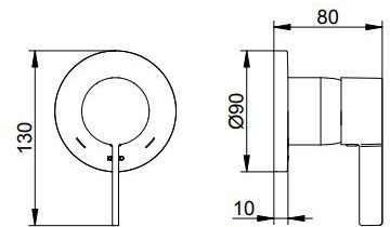 Keuco Ixmo Jednouchwytowa bateria wannowo-prysznicowa podtynkowa DN15 stal szlachetna 59551079501