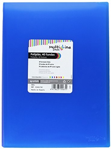 Grafoplas Grafoplas 1441730  teczka z 40 koszulkami, Foolscap, twarda okładka, PP, niebieska 1441730