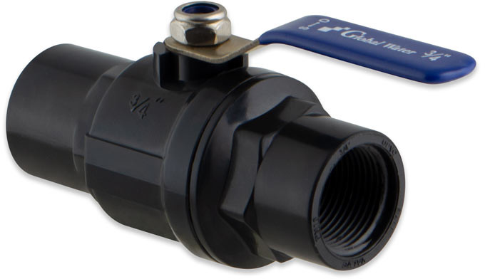 Global Water Zawór kulowy PCV 3/4