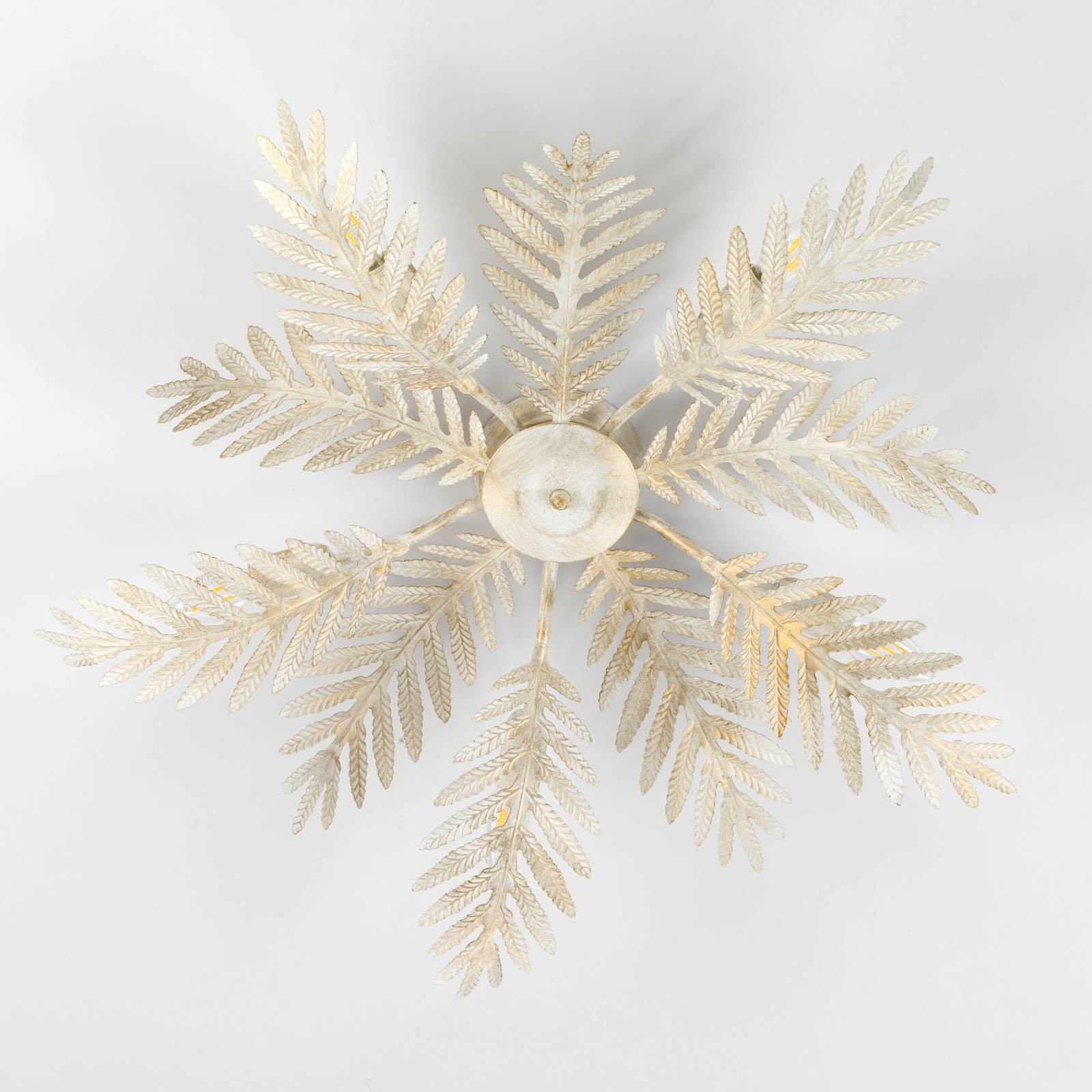 Euluna Lampa sufitowa Felce paproć, kość, 70 x 70 cm