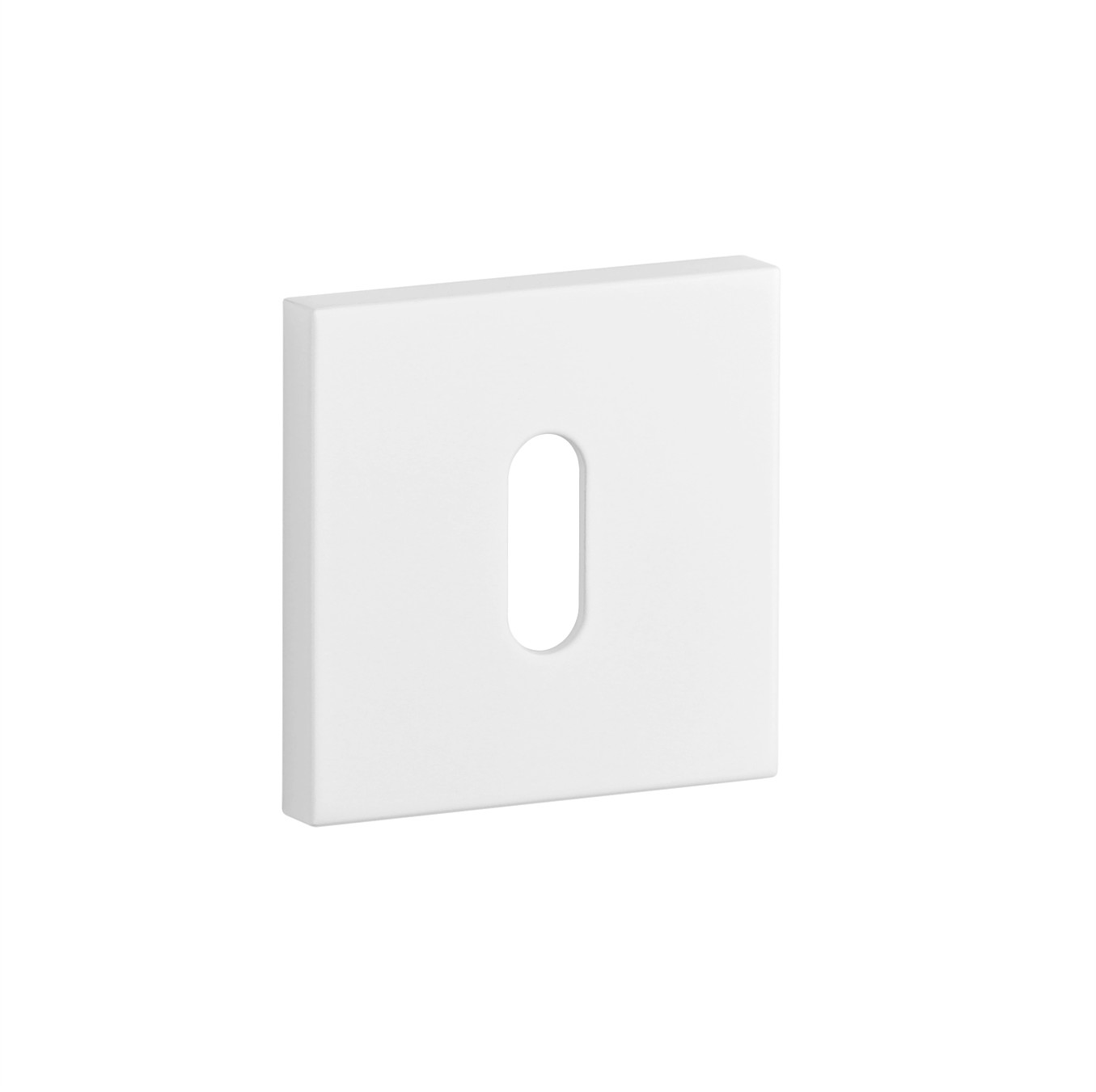 APRILE ROZETA APRILE KWADRATOWA Q SLIM 7mm BIAŁY MAT KLUCZ AT Q 7S WHITE OB