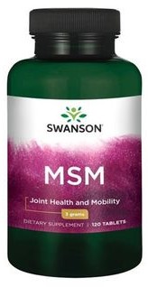 SWANSON Health Siarka Organiczna Msm Methylsulfonylmethane Truflex 1500mg 120 Tabletek