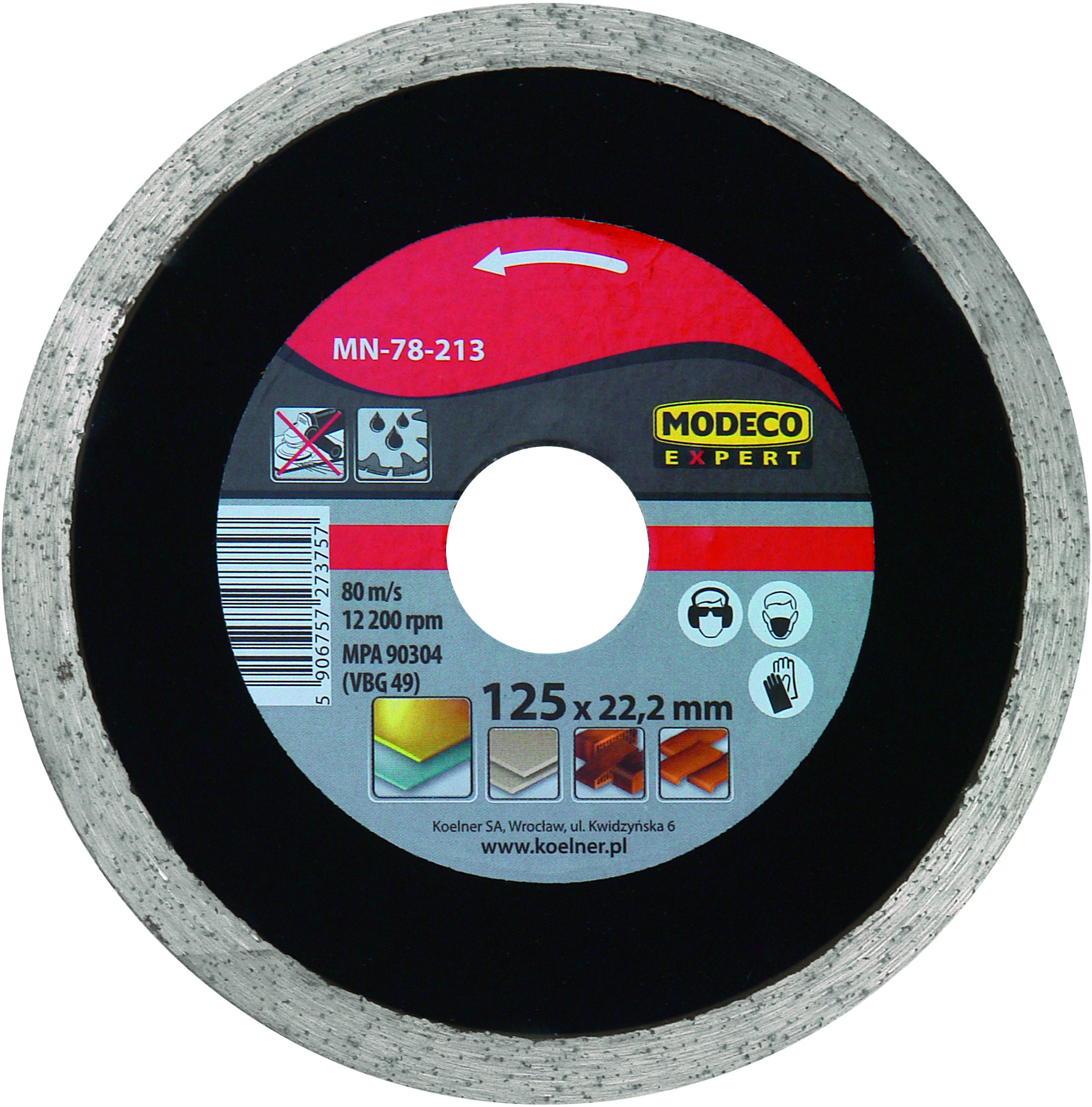 Modeco ściernica diamentowa pełna 125 mm marki Expert MN-78-213