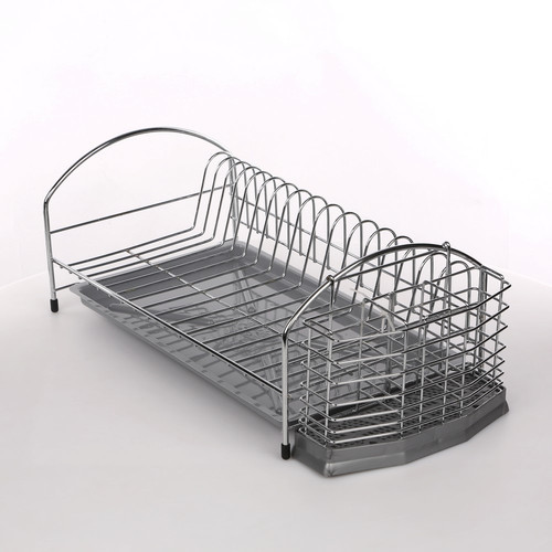 Altom SUSZARKA DO NACZYŃ 1-POZIOMOWA 40CM Z OCIEKACZEM I TACKĄ 1G CHROM 5907800100648