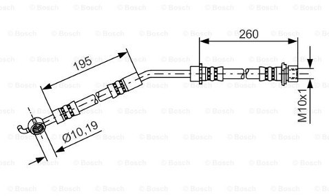 BOSCH Przewód hamulcowy elastyczny 1 987 481 408