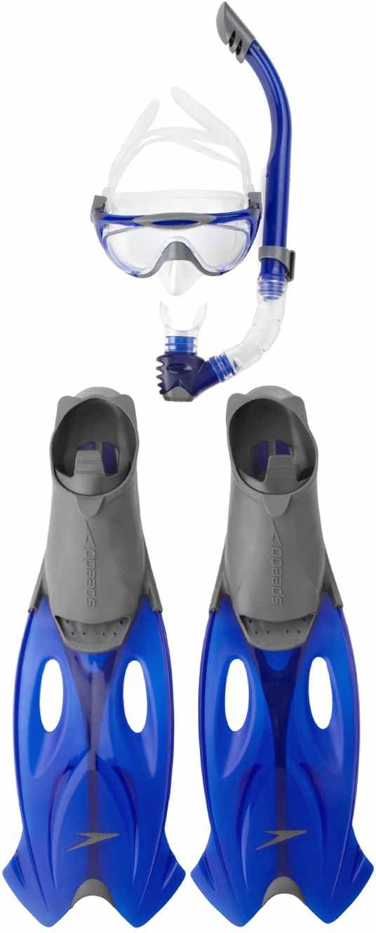 Speedo Zestaw Glide Mask Snorkel Fin Blue/White 37/38
