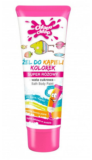 Chlapu Chlap Chlapu Chlap Bath Body Paint Żel Do Kąpieli Kolorek Super Różowy O Zapachu Waty Cukrowej 88ml