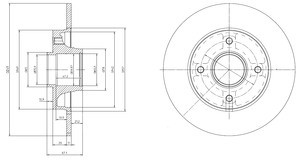 Delphi Tarcza hamulcowa BG9022RSC