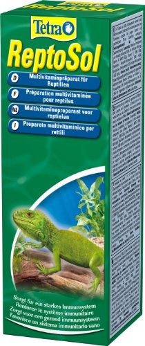 Tetra ReptoSol (wysokiej jakości płynna mieszanka uzupełniająca do witaminy dla wszystkich gadów, produkt wielowitaminowy, uzupełnienie diety zwiększa odporność), butelka 50 ml