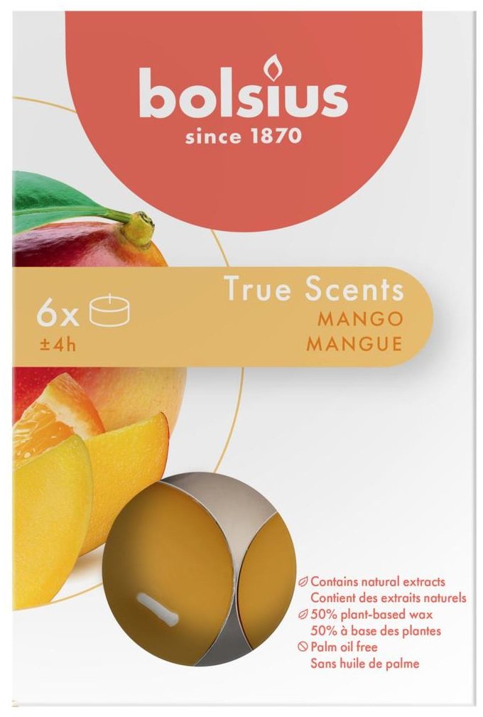 Bolsius Podgrzewacz zapachowy True Scents mango 6 szt.