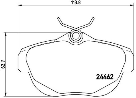 BREMBO Zestaw klocków hamulcowych, hamulce tarczowe P 61 087