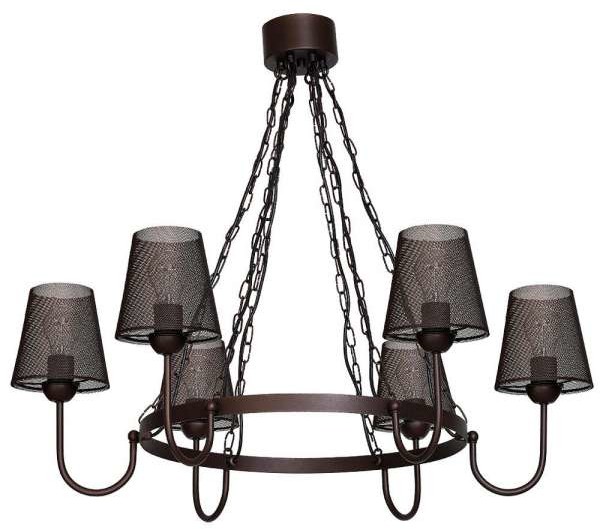 Milagro LAMPA wisząca DUSK 761 metalowa OPRAWA okrąg ZWIS siatki czarne 761