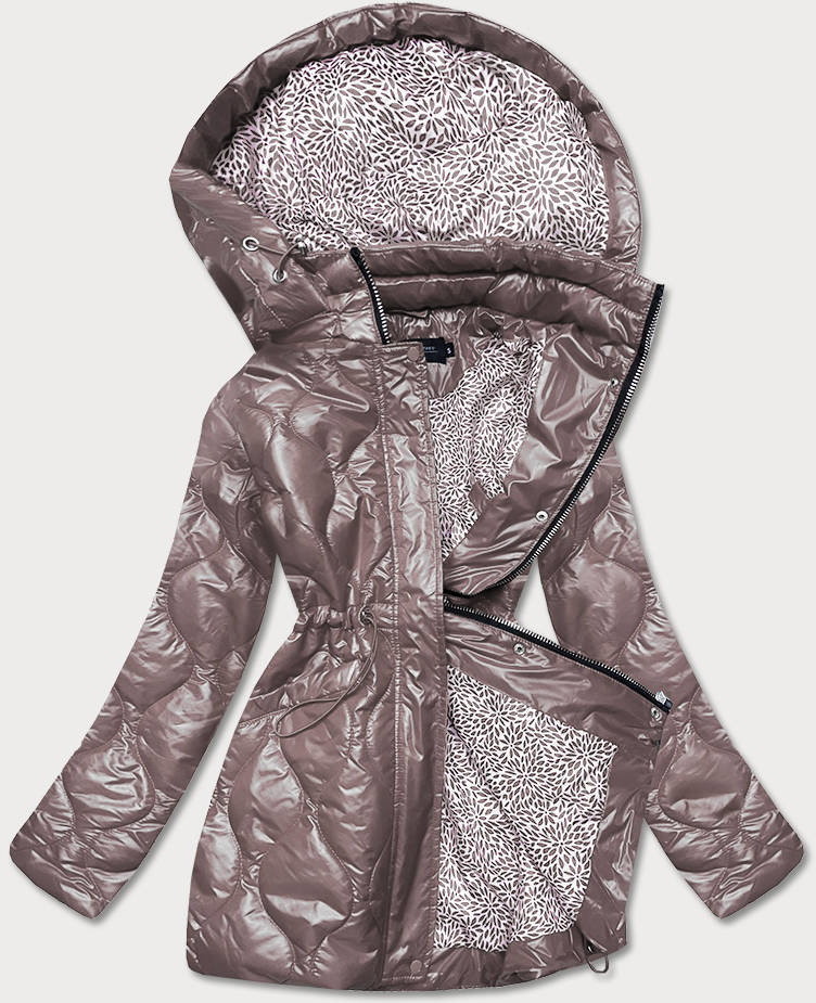 BH Forever KURTKA DAMSKA Z OZDOBNĄ PODSZEWKĄ CAPPUCCINO (BH2182) -