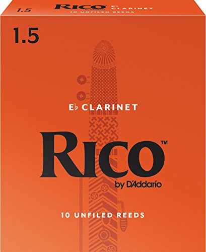 Rico by D'Addario Eb trzcinki klarnetowe, siła 1,5, 10 opakowań, RBA1015 RBA1015
