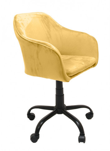 Żółty regulowany fotel biurowy Levros