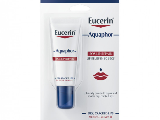 Eucerin AQUAPHOR SOS Regenerujący balsam do ust, od 3. roku życia, 10 ml