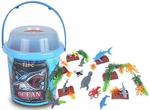 Wild Republic # 22111 Ocean Bucket Figurine Play zestaw. Novelty.