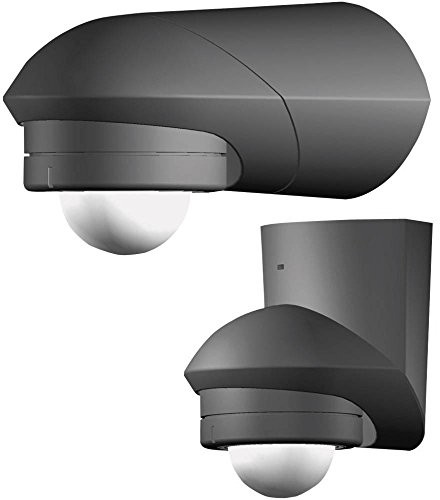 Grothe czujnikiem ruchu 120 stopni, 230 V, montaż natynkowy, ze stopniem ochrony IP55 MC Guard Professional Line BM 120 SW, czarny, 5167042
