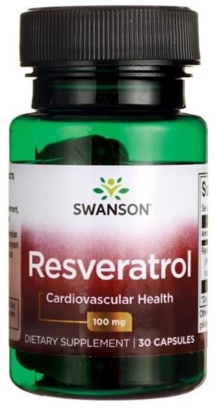 Swanson Resveratrol resweratrol 100mg antyoksydant 30 kapsułek