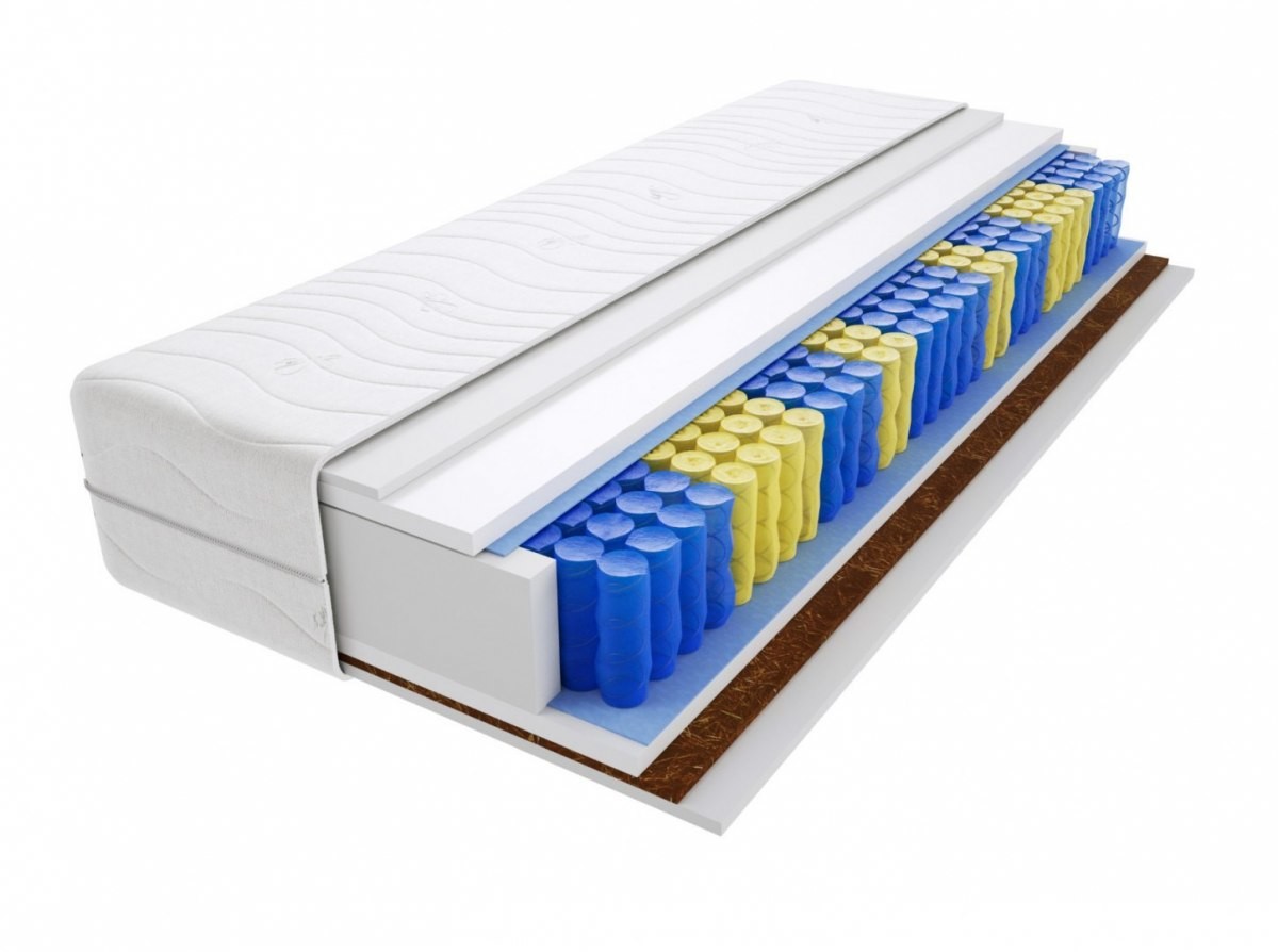 Godre.pl Materac kieszeniowy Warna 150x175 cm Średnio / Bardzo twardy 2x Kokos