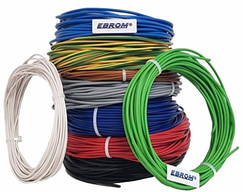 EBROM Przewód żyłowy  pojedyncza ładowarka elastyczna  przewód PCW  H07V-K 1,5 mm  kolor: czarny 10 m / 15 m / 20 m / 25 m / 30 m / 35 m / 40 m / 45 m / 55 m / 60 m do 100 m do wyboru