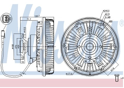 NISSENS Sprzęgło, wentylator chłodzenia NISSENS 86024 86024