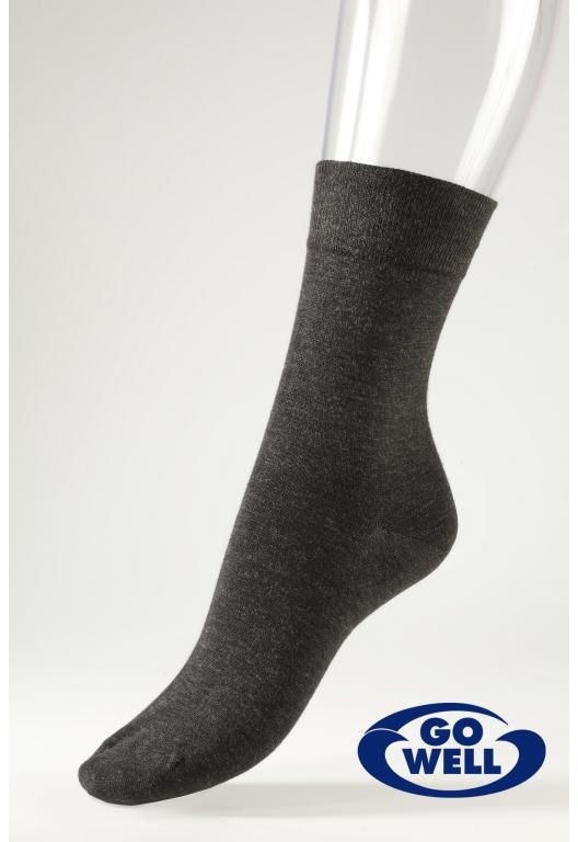 Compressana Skarpety zdrowotne przeciwdrobnoustrojowe GoWell MED X-Static Czarny Rozmiar II 3007-II-07