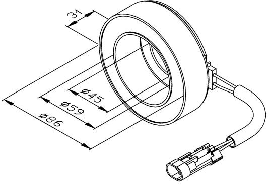 NRF Cewka, sprzęgło elektromagnetyczne kompresora NRF 38475