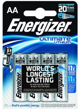 Energizer 4 x bateria foto litowa L91 Ultimate Lithium R6 AA