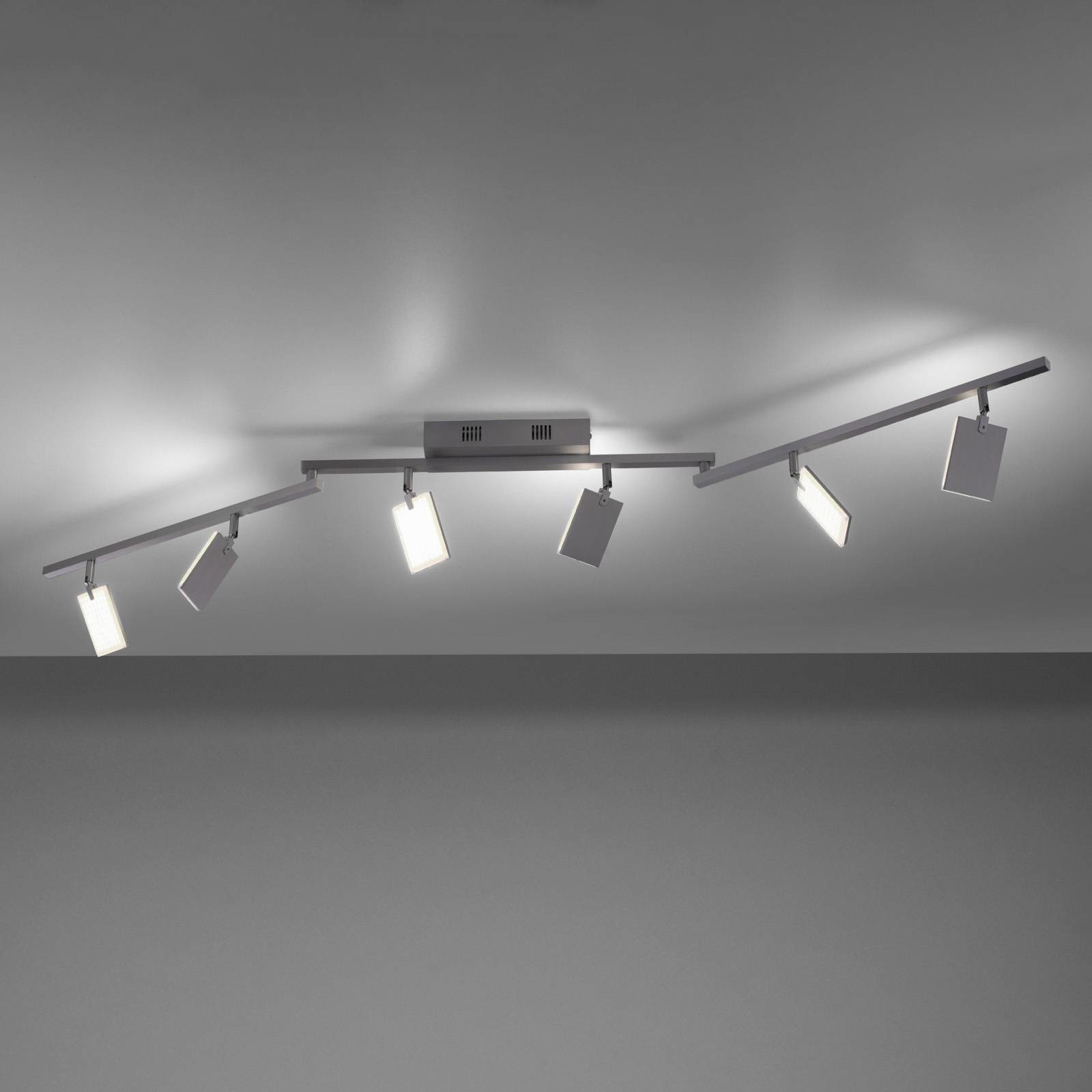 PURE PURE Mira lampa sufitowa 6-pkt pilot CCT aluminium