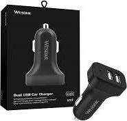 Mobilari Ładowarka  SUPER SZYBKA Ładowarka samochodowa 2x USB 2.4A M444014 M555030BK