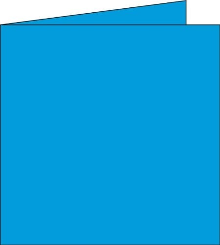 Clairefontaine 22839 °C pyłki Pack 25 kartek składanych 13,5 x 13,5 cm, turkusowy/niebieski 2822C