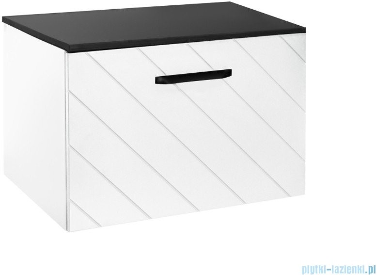 Besco Besco Floo szafka podumywalkowa lewa 80x50x40cm biała uchwyt złoty SUF-854-BZL |