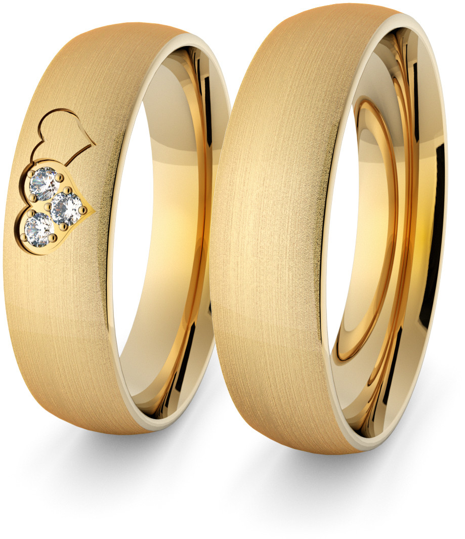 Eminence Obrączki ślubne klasyczne 5 mm z splecionymi sercami- 76 Au-classic-5-76