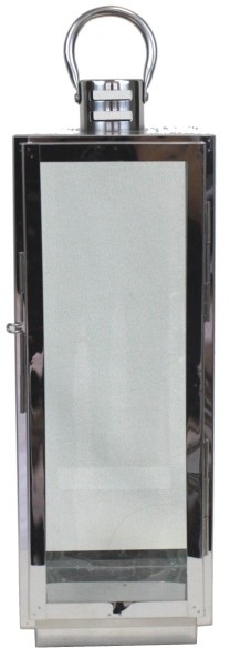 Latarnia metalowa Silver 45 cm 73005