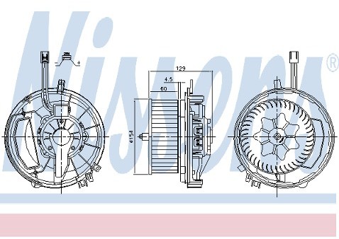 NISSENS Wentylator wnętrza 87425
