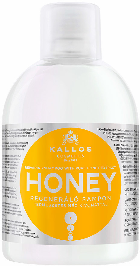 Kallos Cosmetics Honey szampon odbudowujący z miodem 1000ml