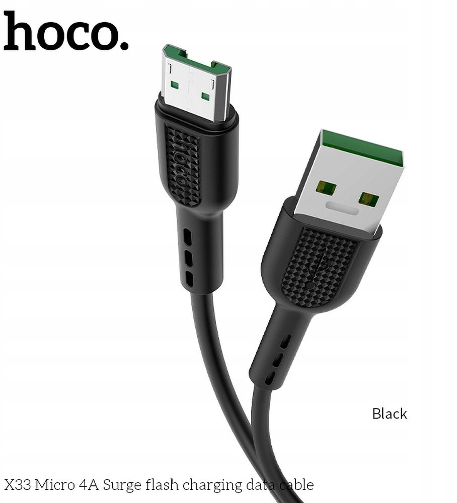 Hoco Szybki kabel micro Usb 4A 1m Mocny ładowarka