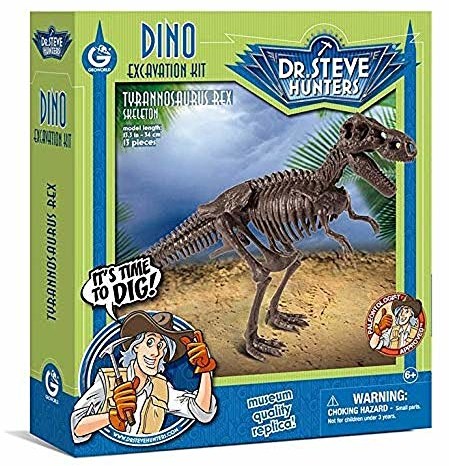 Unbekannt Znane geoworld 625262  Dr. Steve Hunters: Dino-zestaw M  T-Rex-wykopalisk szkielet, wiek: 6 +, rozmiar: 34 cm